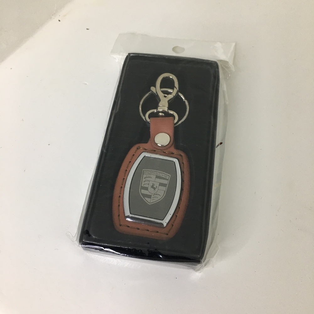 Porsche Leather Keychain